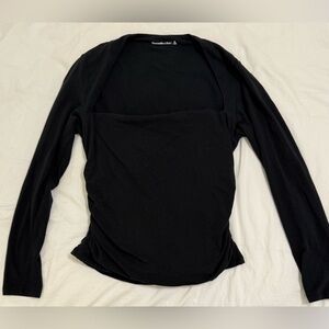 The A&F Ava Long-Sleeve Top - Black